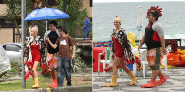 Chuva atrapalha gravação de Fernanda Lima e André Marques