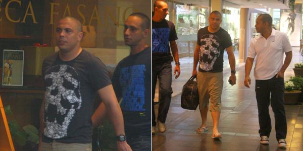 Ronaldo Fenômeno é clicado em shopping no Rio