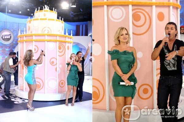 Eliana recebe bolo de aniversário cheio de surpresas