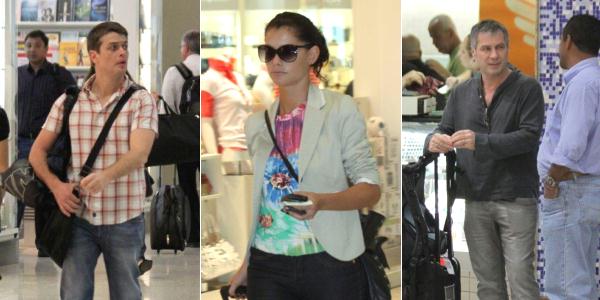 Famosos circulam em aeroporto no Rio de Janeiro