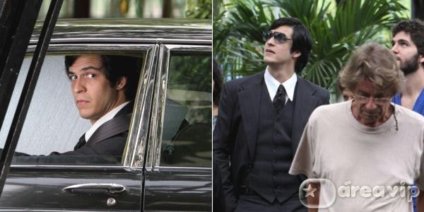 Mateus Solano filma cenas do longa “Novela das Oito”