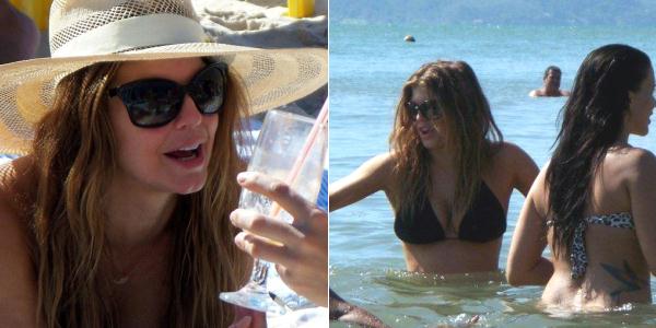 Fergie curte praia em Florianópolis