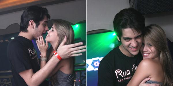 Pérola Faria e Miguel Rômulo são clicados em clima de romance em boate