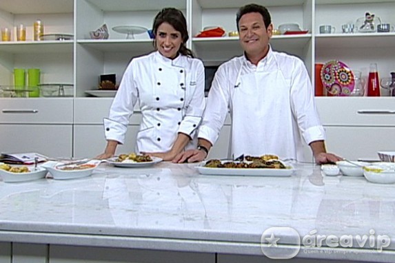 Patricia Salvador cozinha com Luiz Ricardo