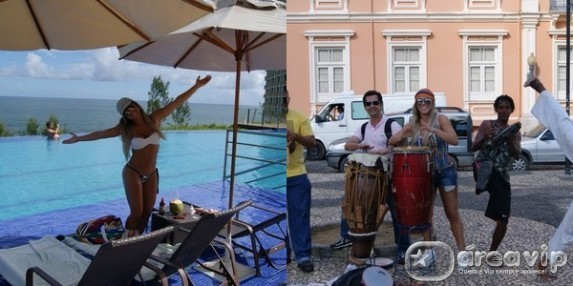 Janaína Jacobina passa férias na Bahia