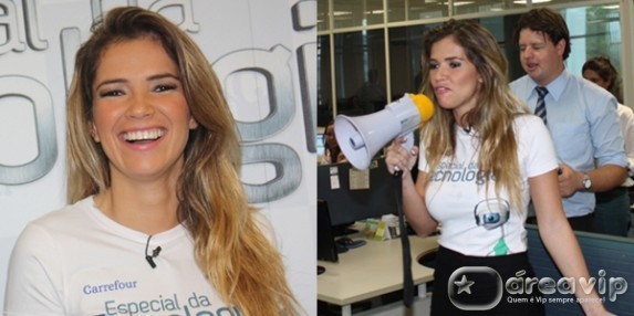 Fani Pacheco movimenta hipermercado em ação publicitária