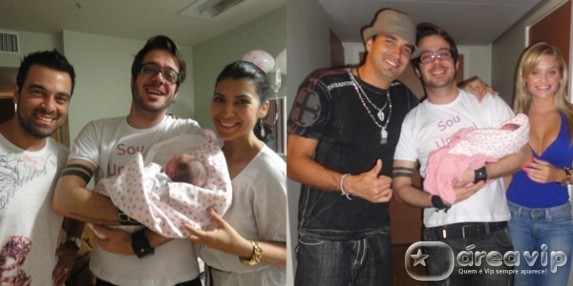 Priscila Pires e Latino vão à maternidade conhecer a filha de Max Porto