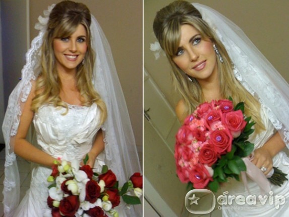 Iris Stefanelli posta foto no Twitter vestida de noiva