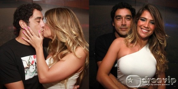 Ex-BBB Fani troca beijos com o namorado