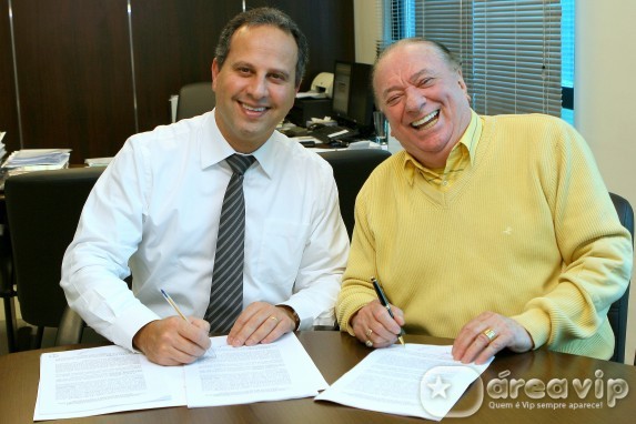Raul Gil e Jose Roberto Maciel - Vice Presidente do SBT
