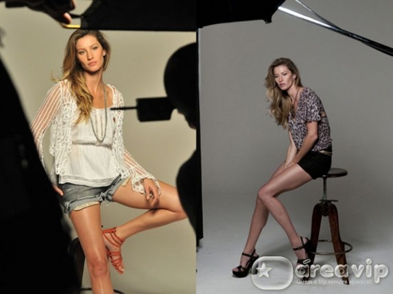 Gisele Bündchen posa para campanha de sua nova coleção
