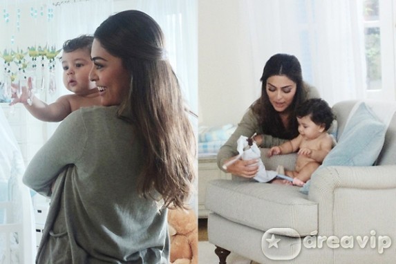 Juliana Paes estrela campanha ao lado do filho