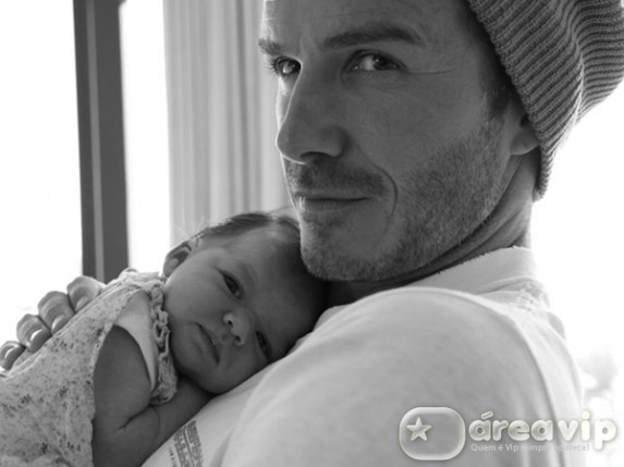 David Beckham com a filha