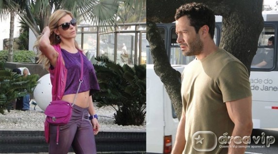 Malvino Salvador e Carolina Dieckmann gravam na Barra da Tijuca