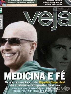 Reynaldo Gianecchini tem recorrido ao auxílio espiritual na luta contra sua doença