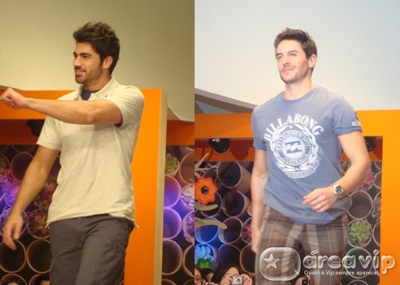 Rodrigão e Ricardo Tozzi desfilam em Sampa