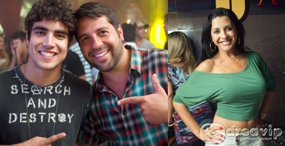 Caio Castro e Karine Camargo curtem evento carioca