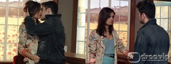Após término, Rafael não aguenta a saudade e beija Amália