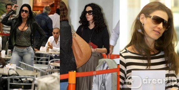 Famosas circulam em aeroporto carioca