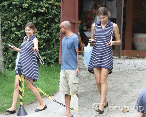 Grávida, Grazi Massafera exibe sua barriguinha