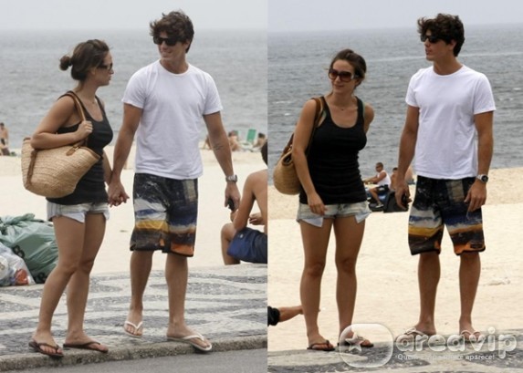 Rômulo Arantes Neto e Maria Pinna passeiam no Rio