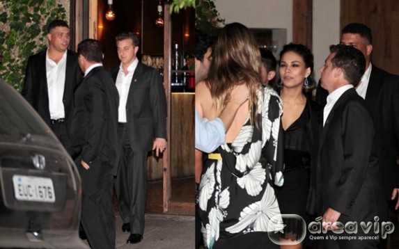 Luciano Huck e Ronaldo jantam em Sampa