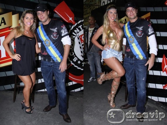 Fábio Assunção confere ensaio da Gaviões da Fiel em Sampa