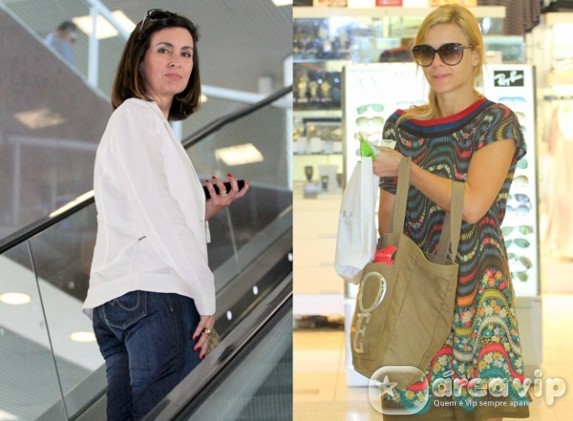 Famosas circulam por aeroporto no Rio