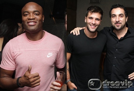 Bruno Gagliasso e Anderson Silva curtem noite no Rio