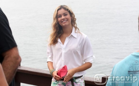 Sophie Charlotte grava comercial