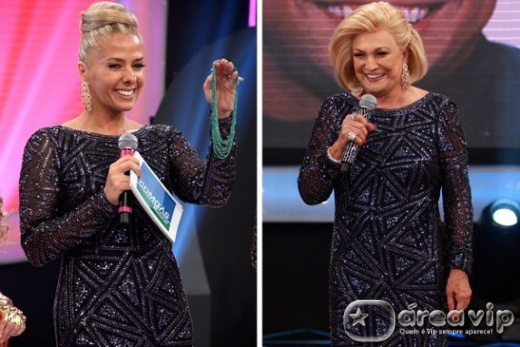 Galisteu veste roupa de Hebe em homenagem à apresentadora no ‘Teleton 2012’