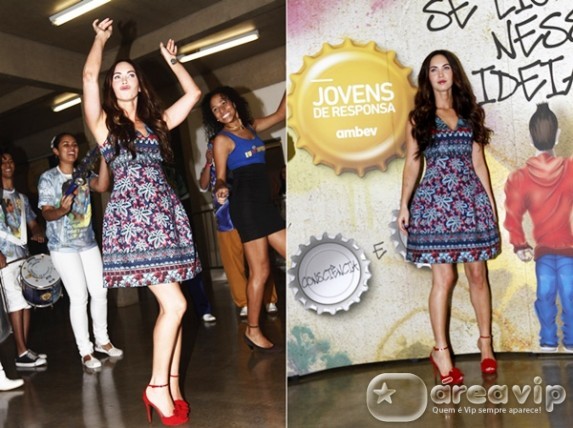 Megan Fox visita projeto Jovens de Responsa em Heliópolis