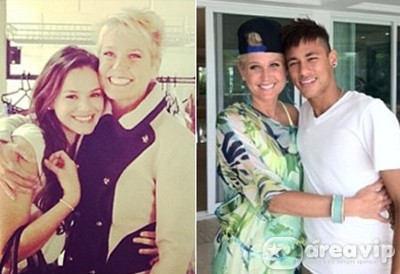 Neymar e Bruna Marquezine postam fotos ao lado de Xuxa