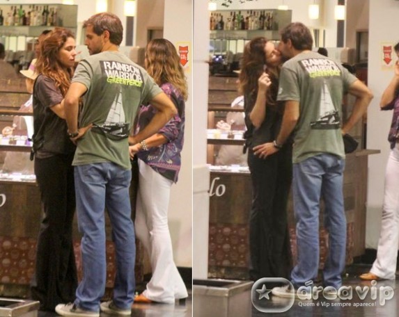 Giovanna Antonelli é clicada aos beijos com marido em shopping