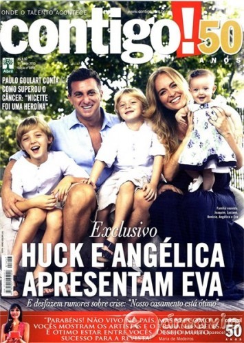 Angélica e Luciano Huck mostram Eva pela primeira vez