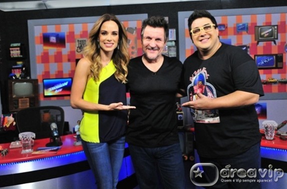 Ana Furtado e André Marques entrevistam Antonio Calloni no ‘Vídeo Show’