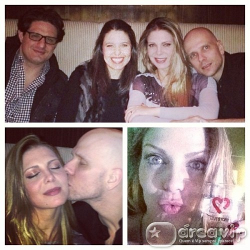 Sheila Mello e Fernando Scherer comemoram três anos de casamento