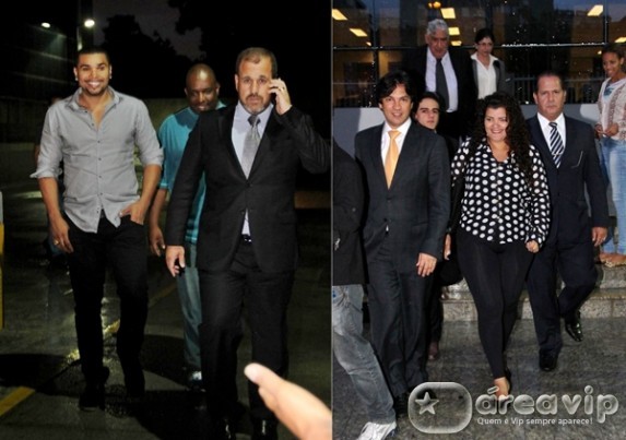 Naldo e sua ex-mulher Branka Silva vão a audiência em Fórum no Rio