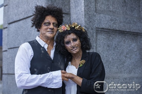 Marcelo Serrado e Taís Araújo passam por transformação para quadro do ‘Fantástico’