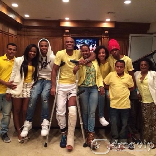 Anderson Silva com a familia