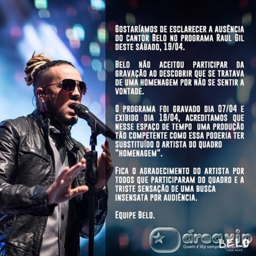 Assessoria de Belo alfineta Raul Gil