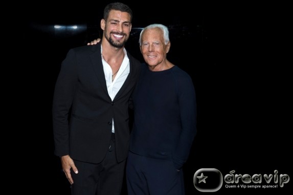 Caua Reymond e Giorgio Armani Divulgação
