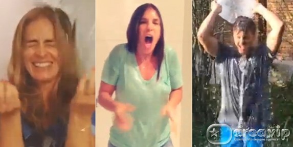 Famosos entram na campanha do ‘desafio do gelo’