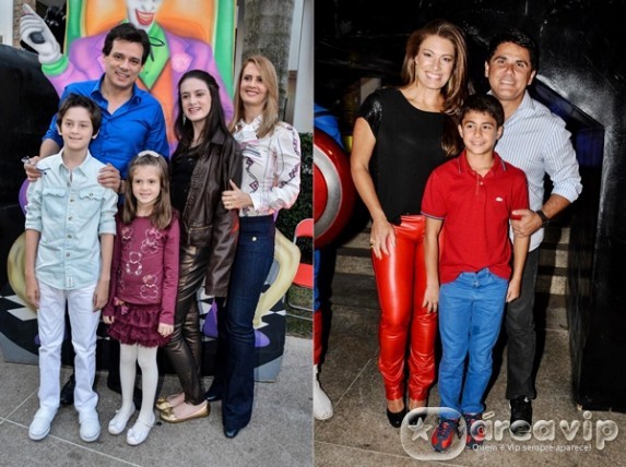 Celso Portiolii com a Familia - Cesar Filho com a familia Thiago Duran e Caio Duran/AgNews