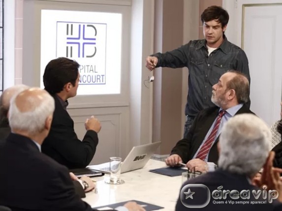 Alto Astral - Caique mostra microcameras que Marcos instalou em sua sala Fábio Rocha/Gshow