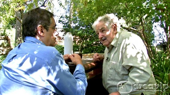 Pannunzio entrevistou Mujica no Uruguai Divulgação/Band