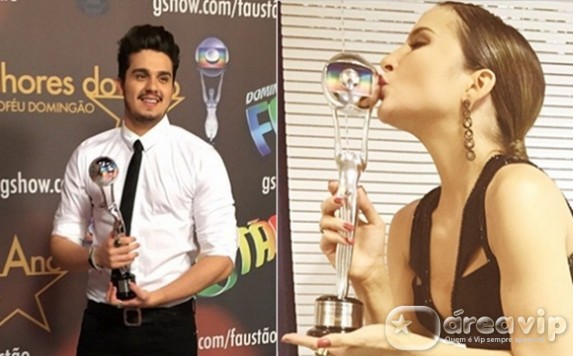 Claudia Leitte e Luan Santana são premiados no Melhores do Ano do “Domingão”