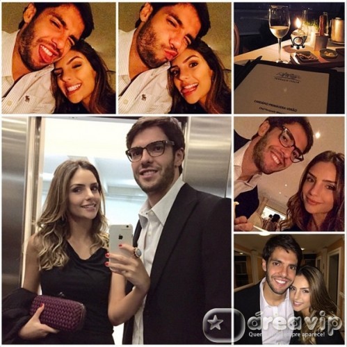 Após reconciliação, Kaká e Carol Celico comemoram nove anos de casados