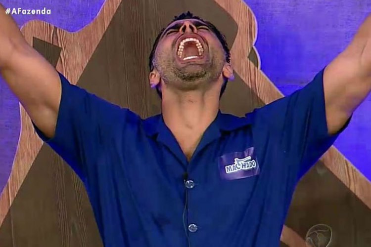 A Fazenda 8 - JP vence prova da chave Reprodução/Rede Record