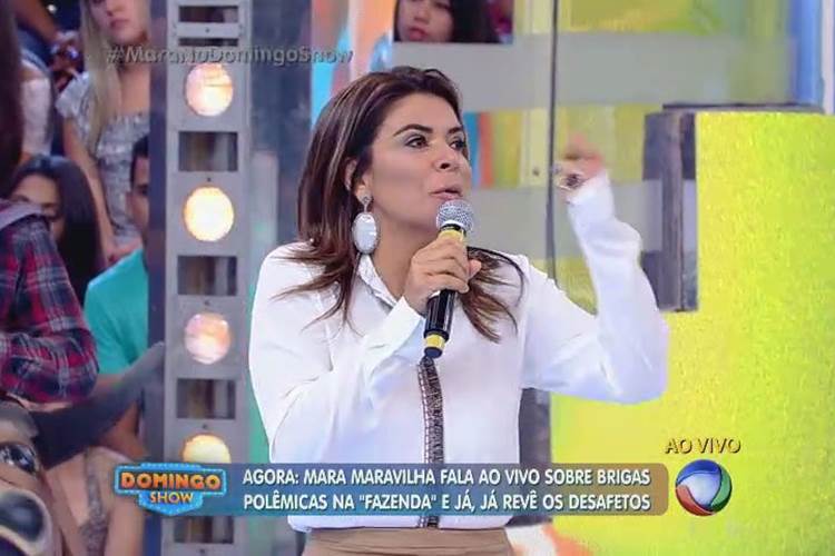 Com Mara Maravilha, “Domingo Show” bate recorde de audiência do ano
